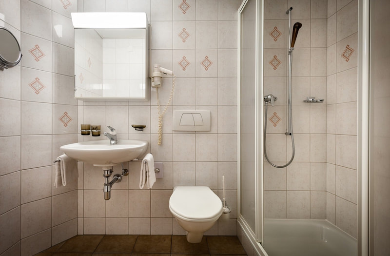 Bathroom at Hotel dell'Angelo in Locarno